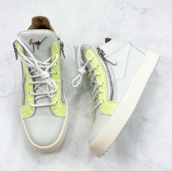[Giuseppe Zanotti] Mid-Top Lace-Up Platform Sneakers - Picture 1 of 7